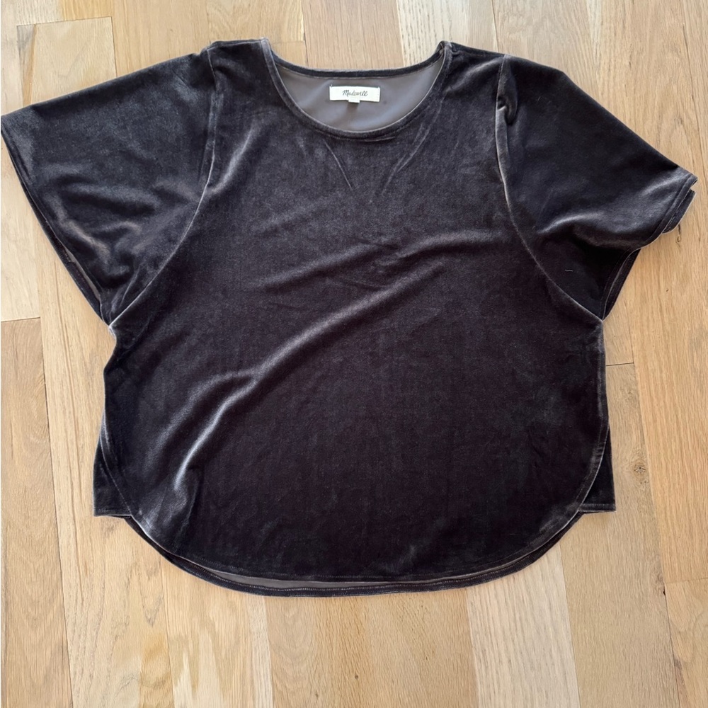 Madewell velvet tee (s)